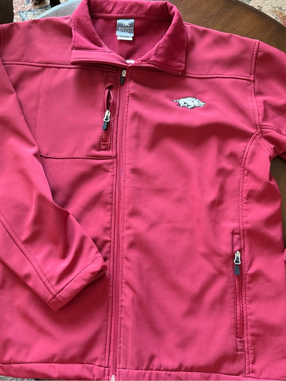Adult Knights Apparel Arkansas Razorback Soft-shell Jacket NWOT